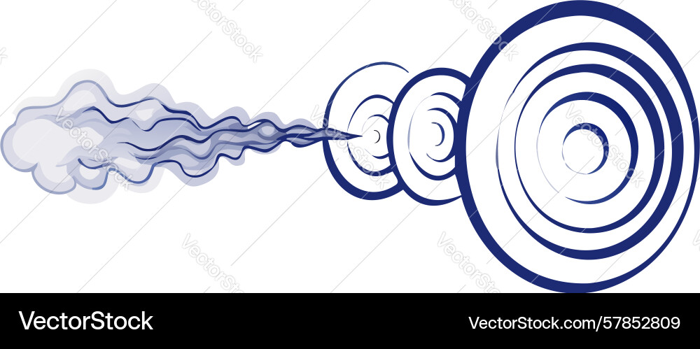 Target with arrow and abstract swirling motion vector image