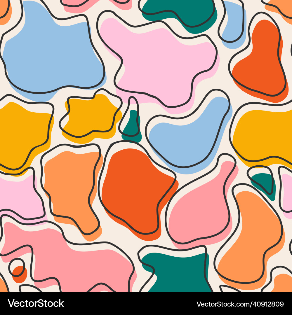 Trendy seamless pattern with abstract shapes Trendy seamless pattern with abstract shapes vector image