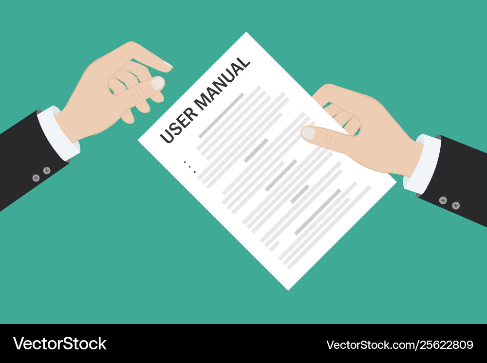 User guide manual instruction book document paper User guide manual instruction book document paper vector image