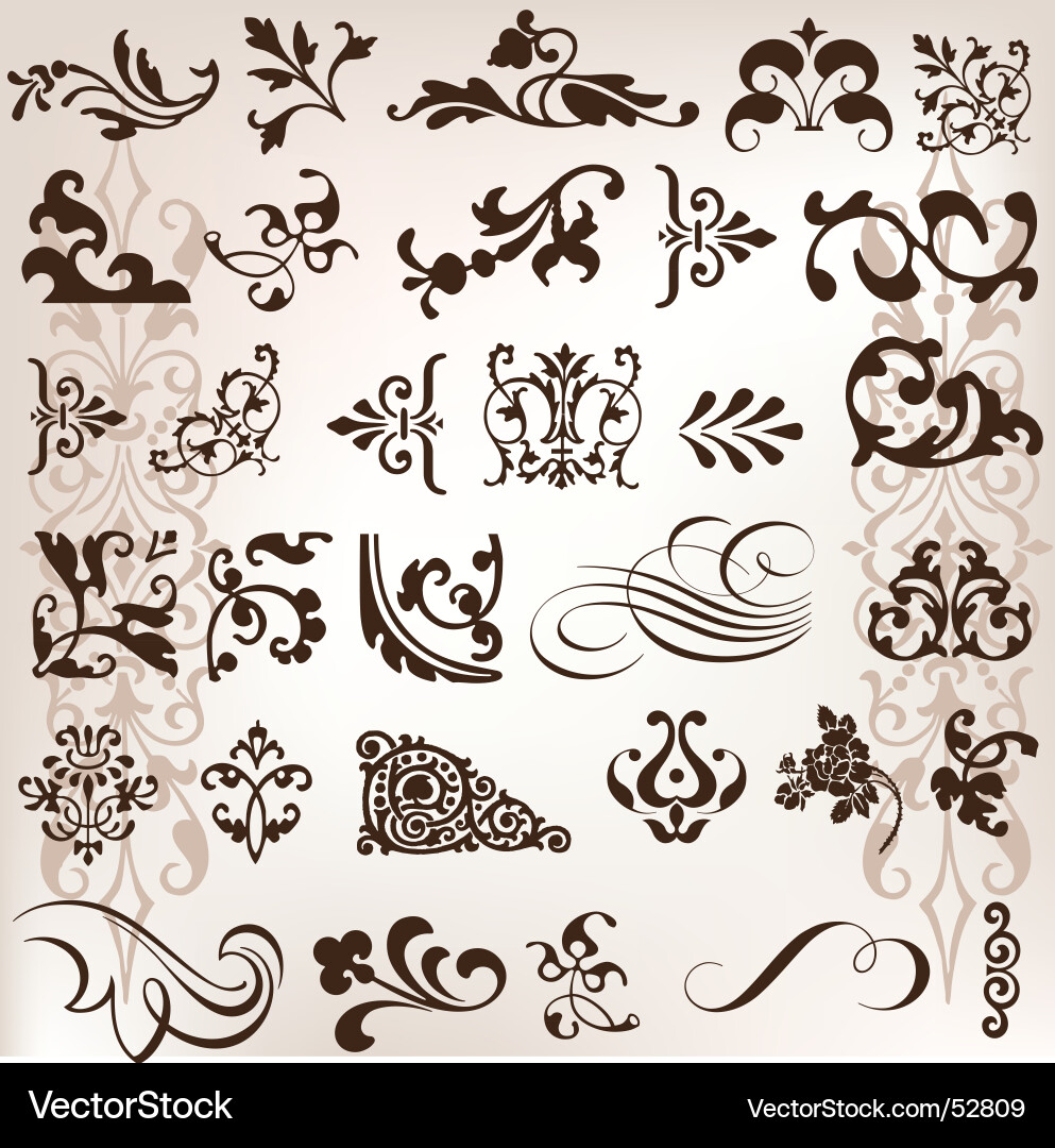 Vintage School Floral Sketch vector image