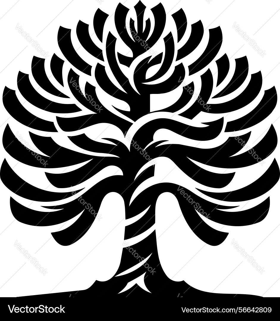 X-default unique tree symbol Vector Image