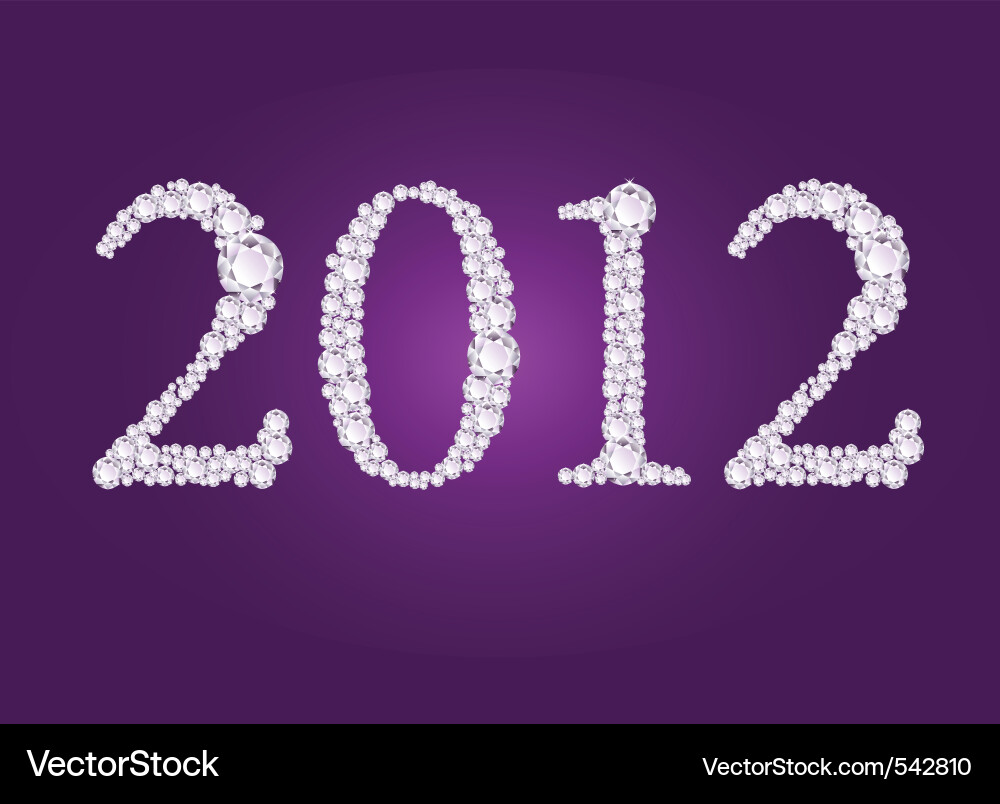2012 year Vector Image