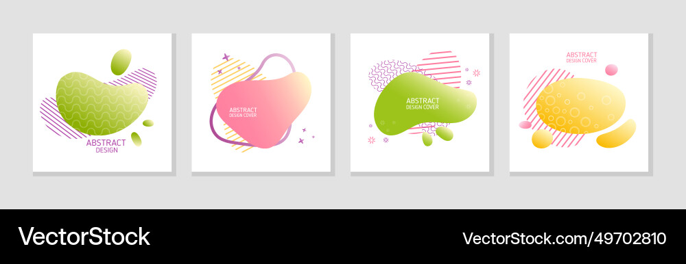 Abstract card design with fluid form and shape Vector Image