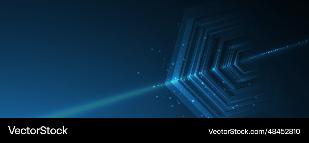 Abstract Hexagonal Technology Background vector image