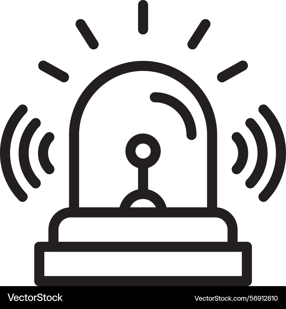 Alarm linear style icon design vector image