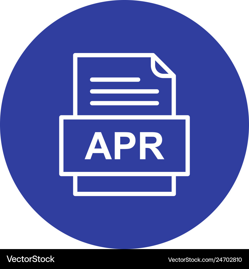 Apr file document icon Vector Image