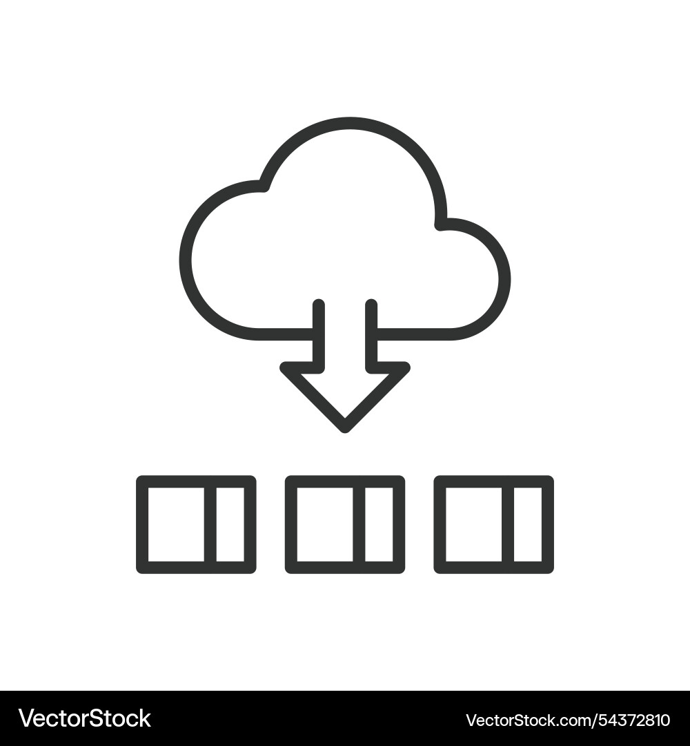 Cloud clusters icon in line design Cloud clusters icon in line design vector image