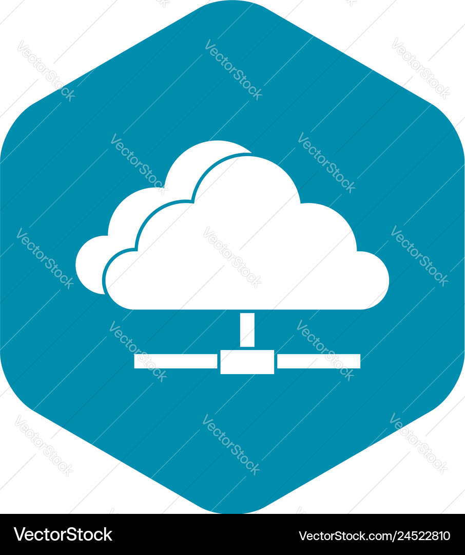 Cloud computing connection icon simple style Vector Image