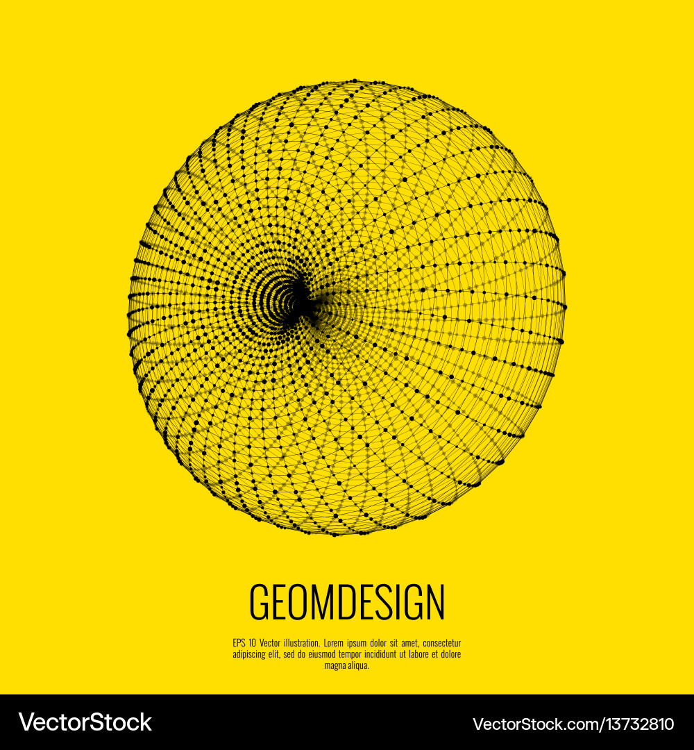 Complex 3D Torus Structure vector image