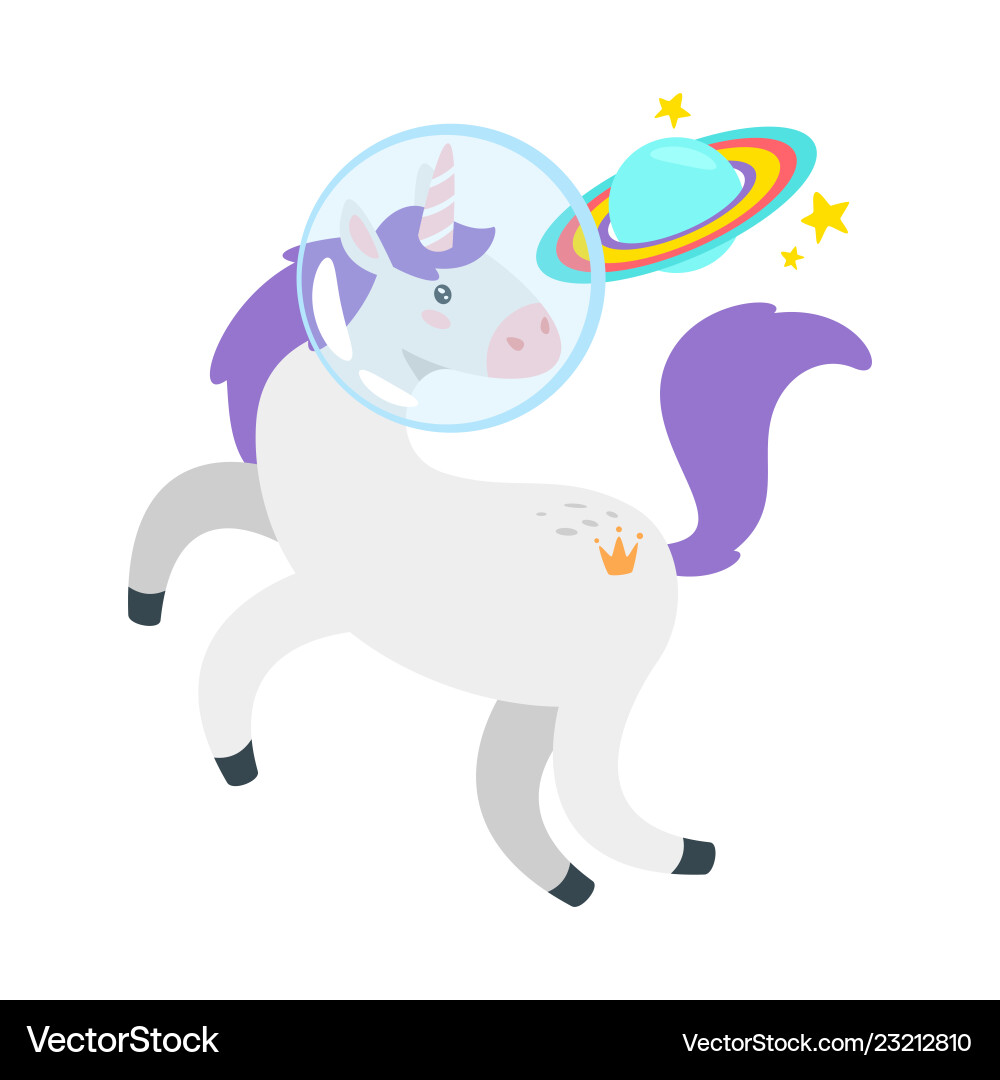 Cute unicorn fairytale animal Cute unicorn fairytale animal vector image