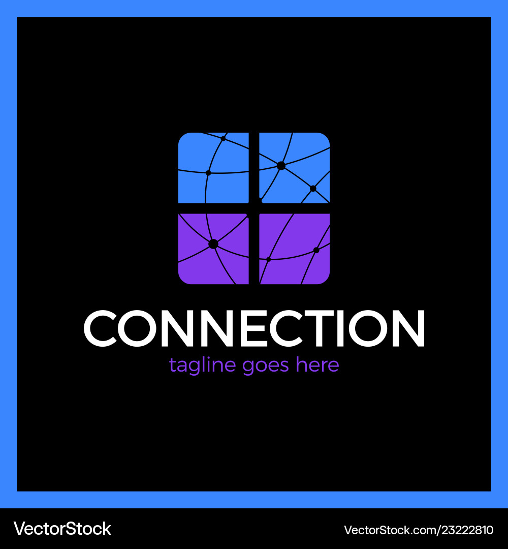 Design abstract four square element crushing vector image