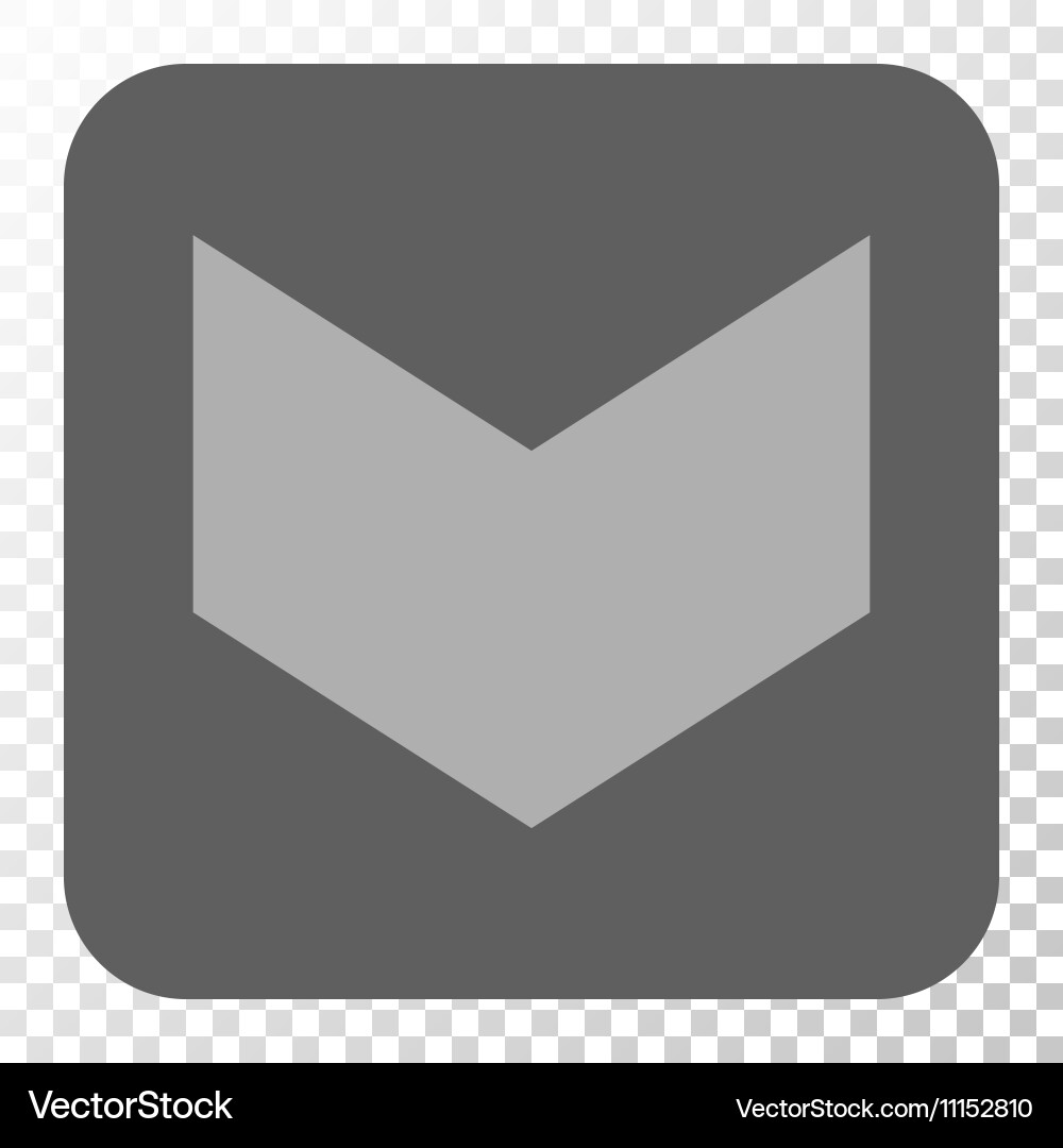 Direction down rounded square button vector image