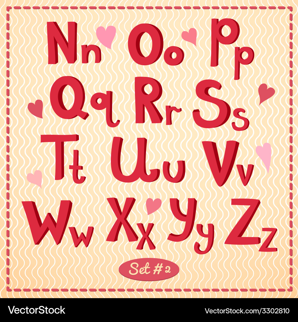 Drawn type font in retro style vector image