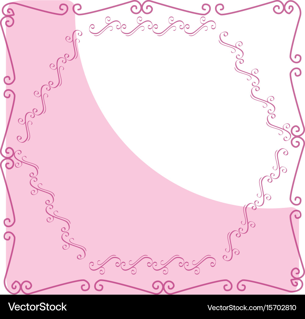 Elegant victorian with square shape frame vector image