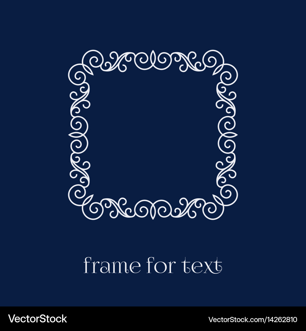 Frame for text vector image