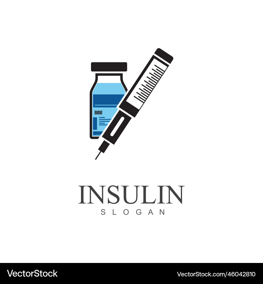 Insulin injection icon simple design element Vector Image