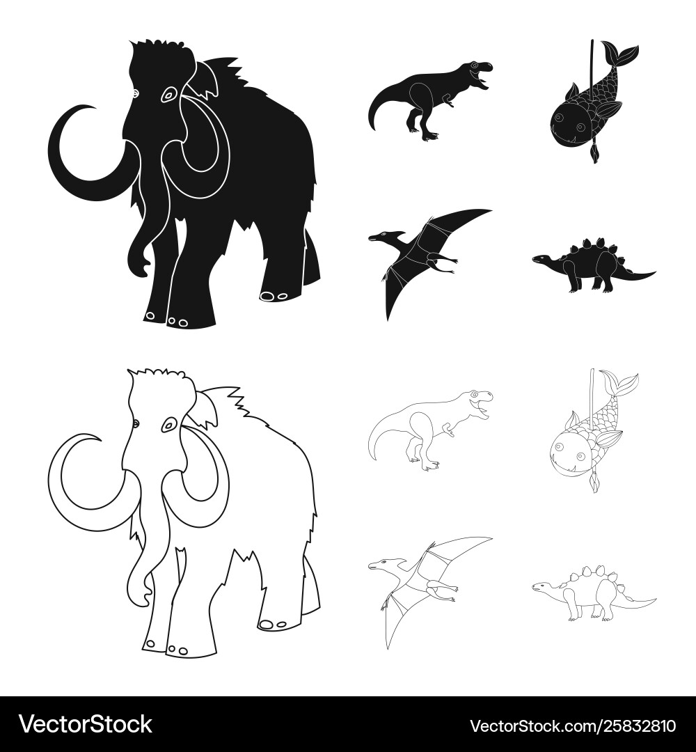 Isolated object animal and character symbol vector image