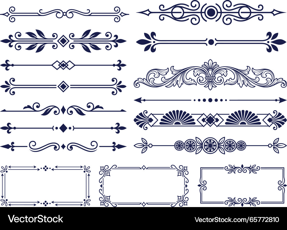 Ornate Border & Frame Collection – Royalty-Free Vector | VectorStock