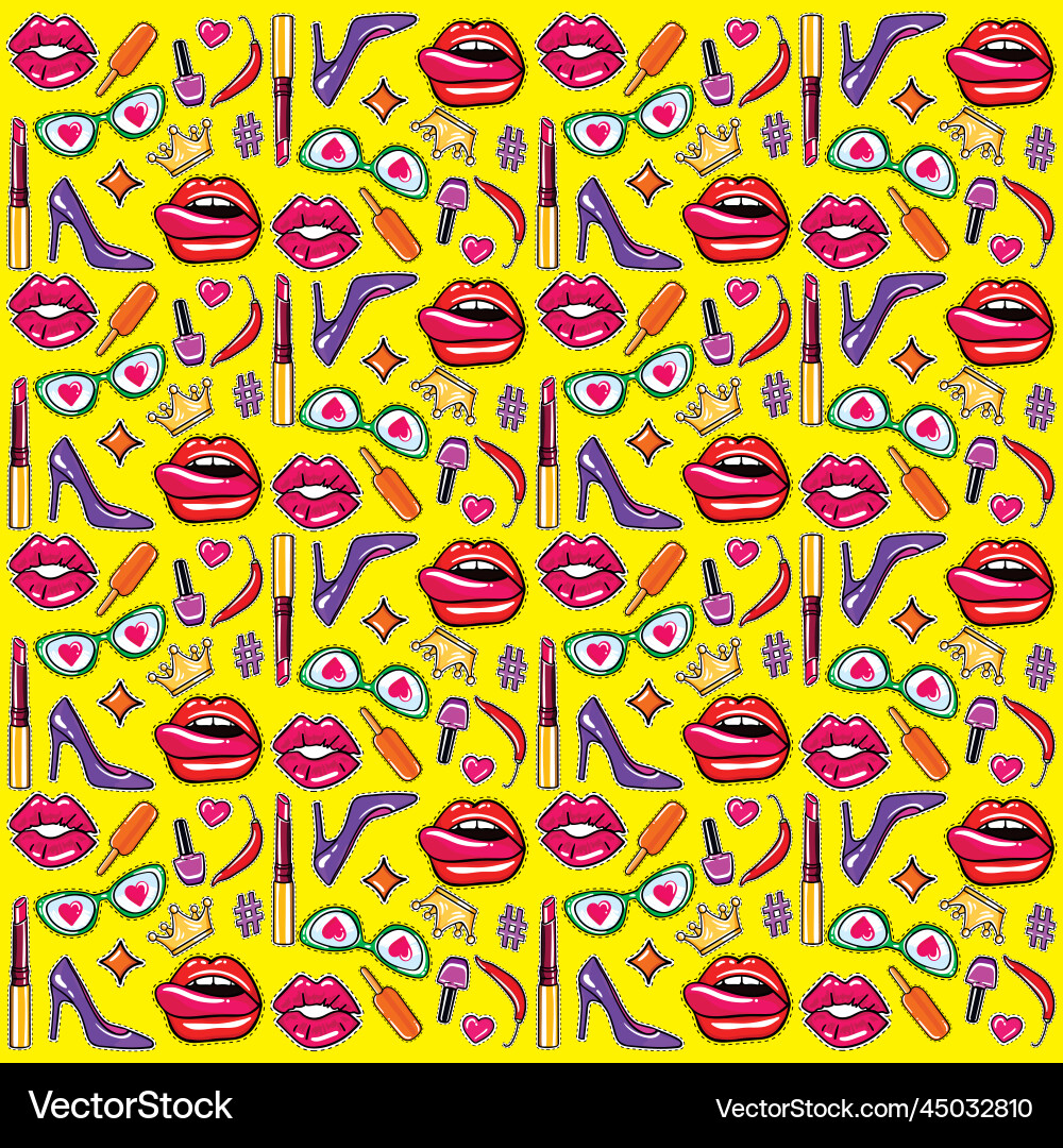 Pop art patterns background design Vector Image