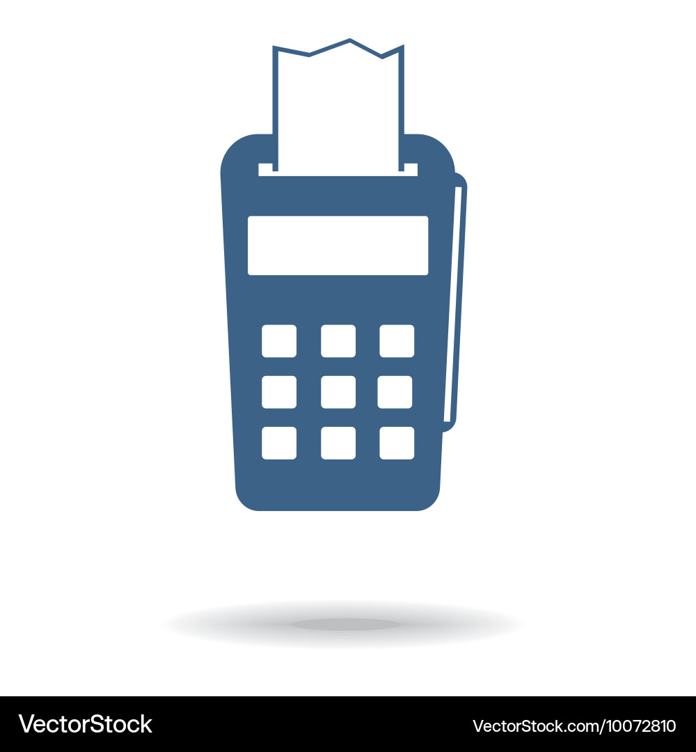 Pos terminal icon payments methods processing vector image