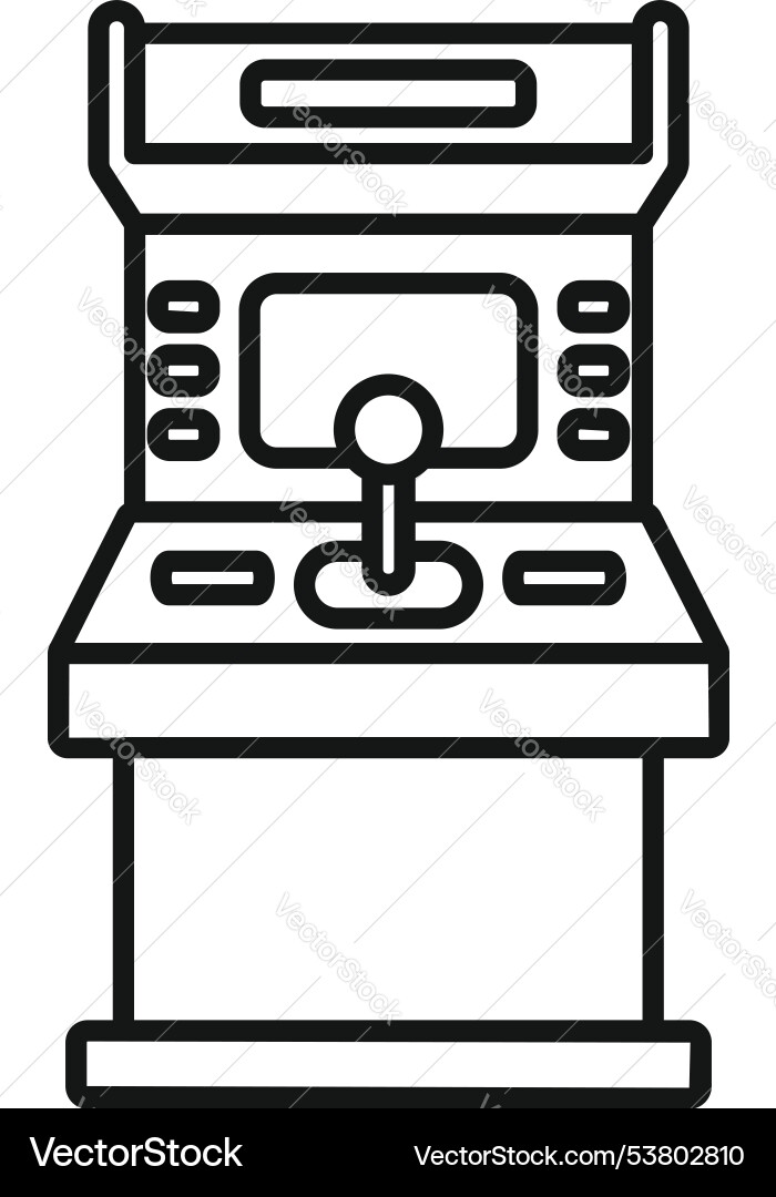 Retro arcade game machine with buttons Retro arcade game machine with buttons vector image