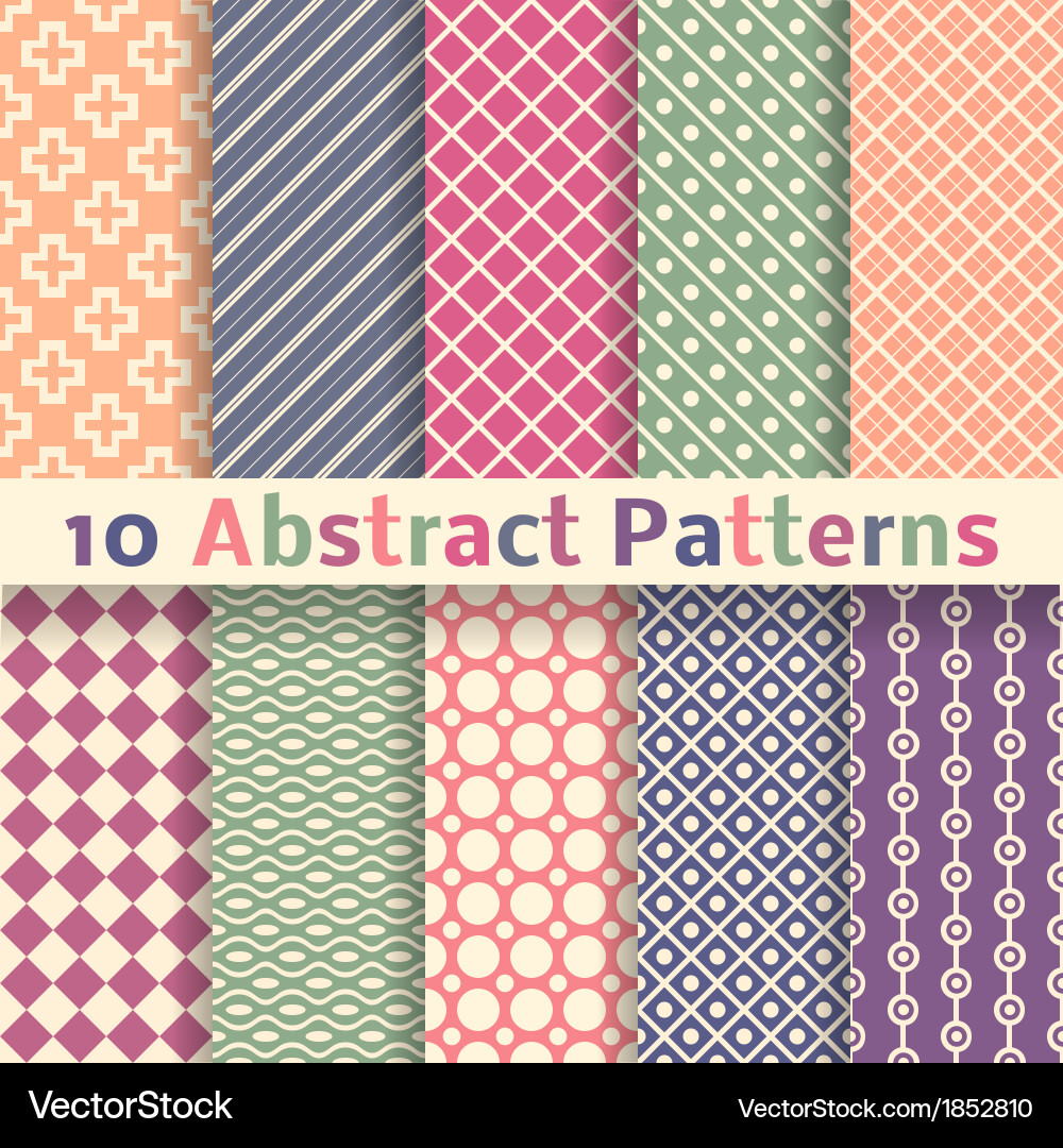 Retro Geometric Patterns vector image