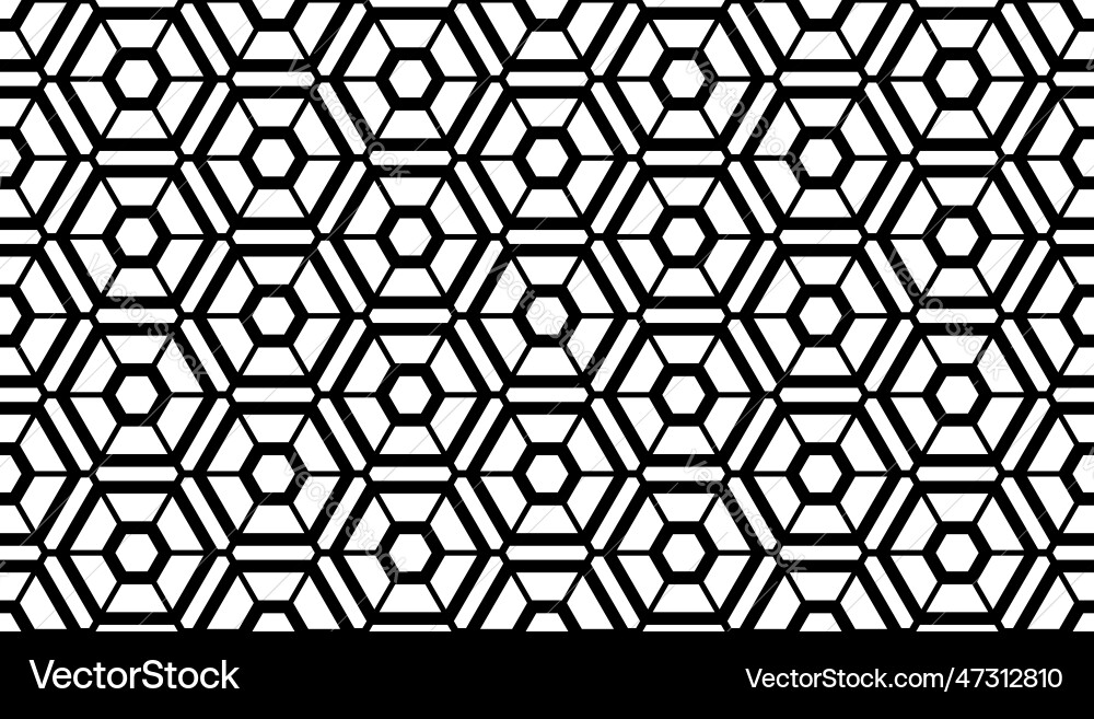 Seamless hexagons grid pattern Seamless hexagons grid pattern Vector Image