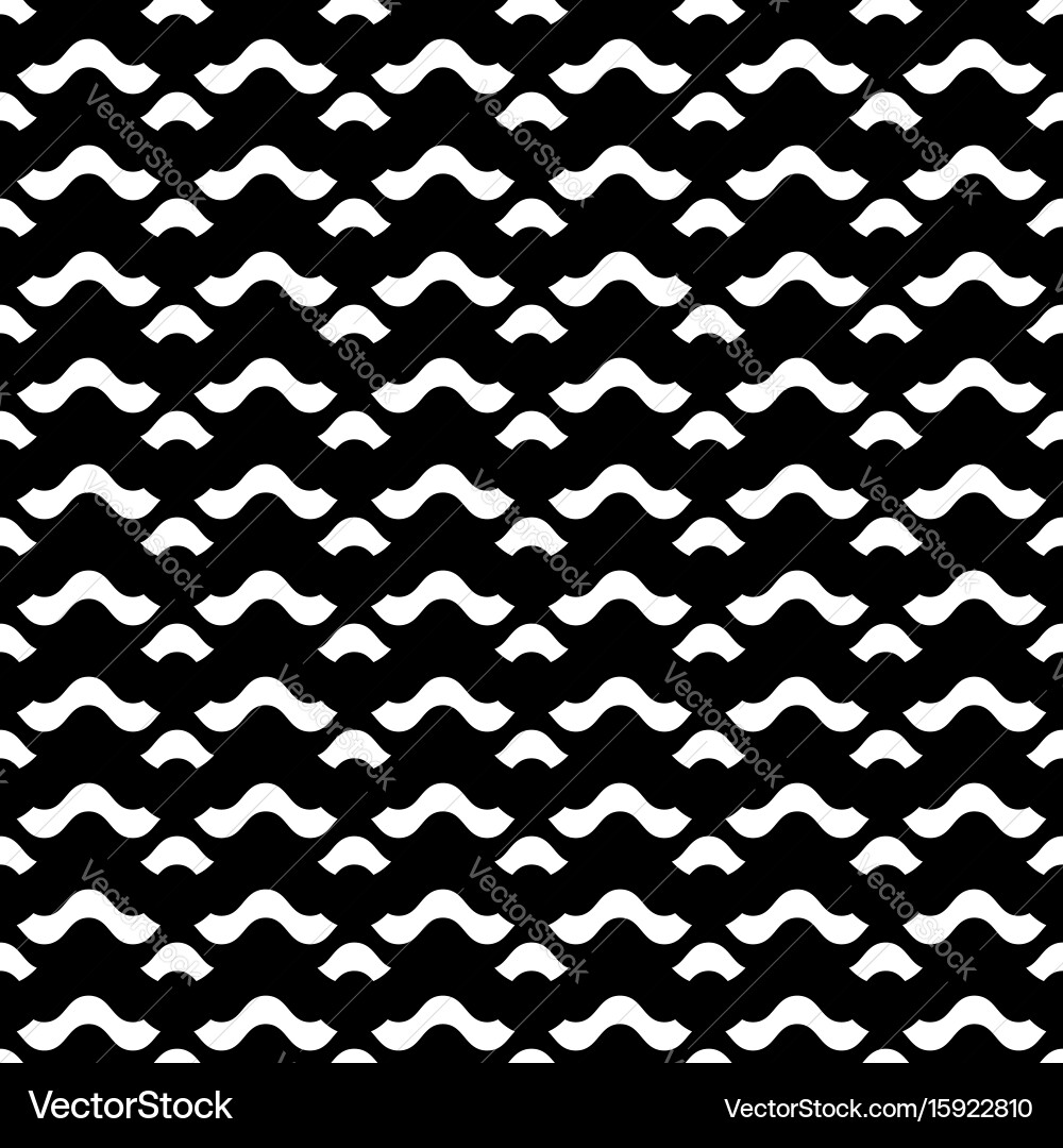 Seamless pattern horizontal wavy lines vector image