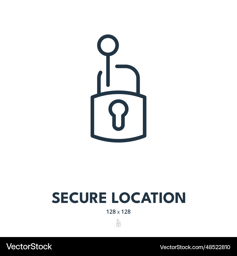 Secure location icon navigation gps position vector image