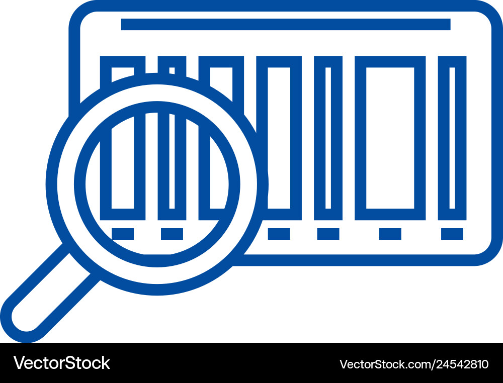 Tracking code line icon concept Tracking code line icon concept vector image