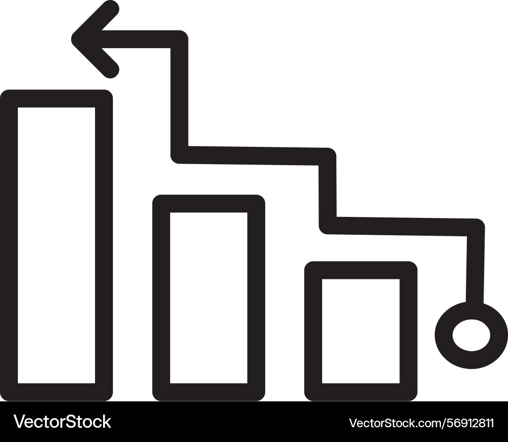 Analysis linear style icon design vector image