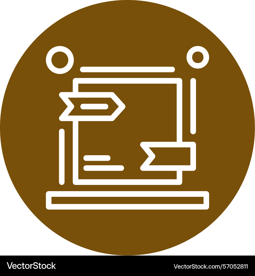 Canonical url line circle style icon design Vector Image
