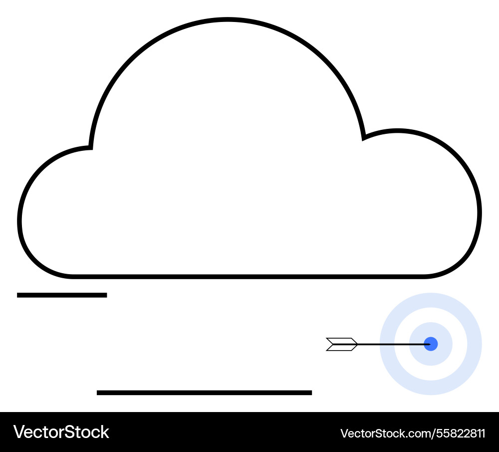 Cloud technology driving precision with data Vector Image