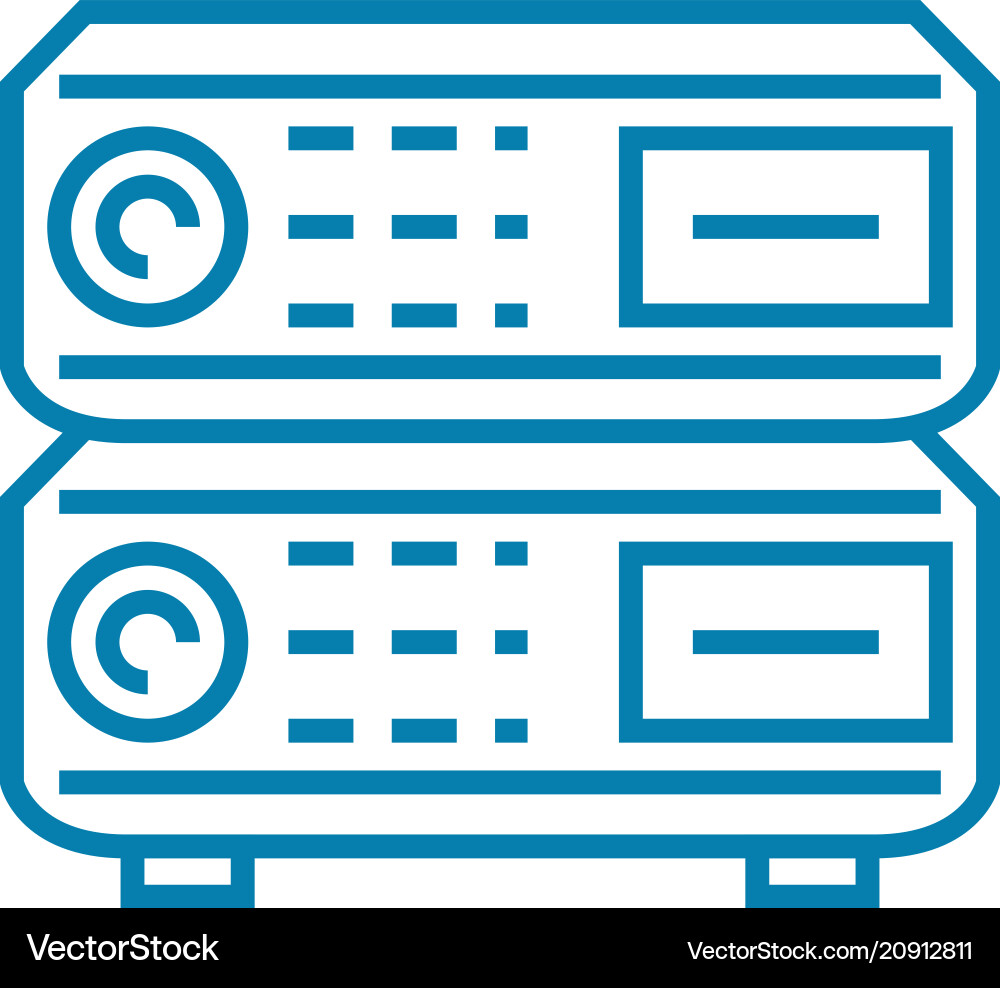 Computer equipment linear icon concept Vector Image