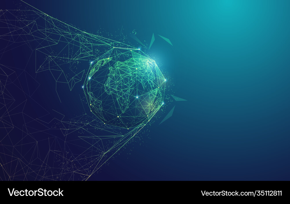 Digital Network Globe vector image