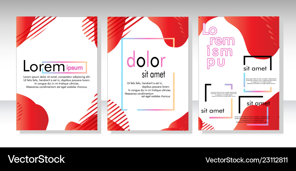 Dynamic style banner design set with fluid Dynamic style banner design set with fluid vector image