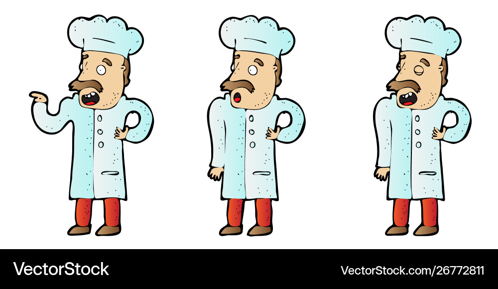 Explainer chef character design Explainer chef character design Vector Image