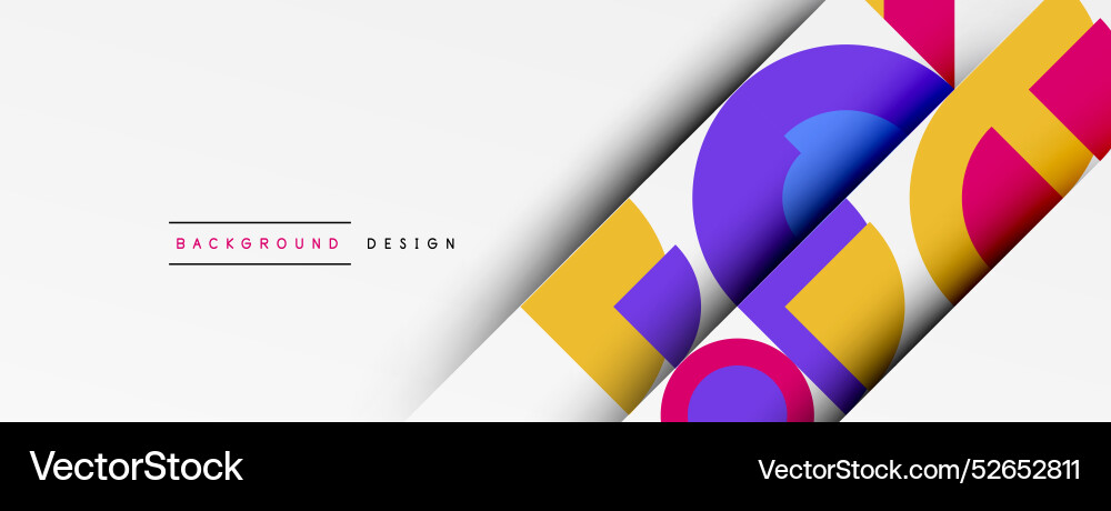Geometric design abstract background - circles Vector Image