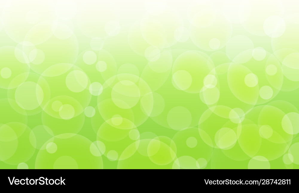 Green light abstract blurred bokeh background Vector Image