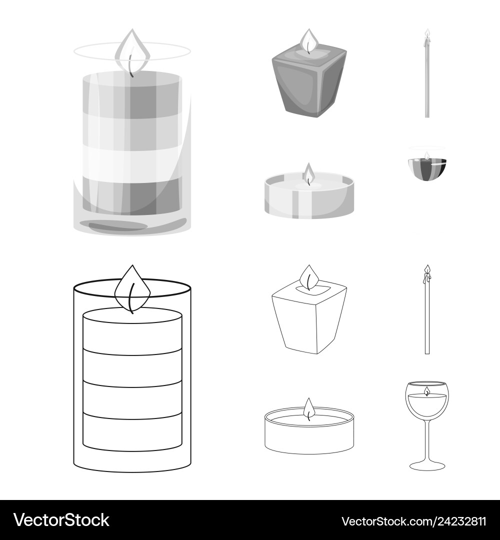 Isolated object of relaxation and flame icon Vector Image