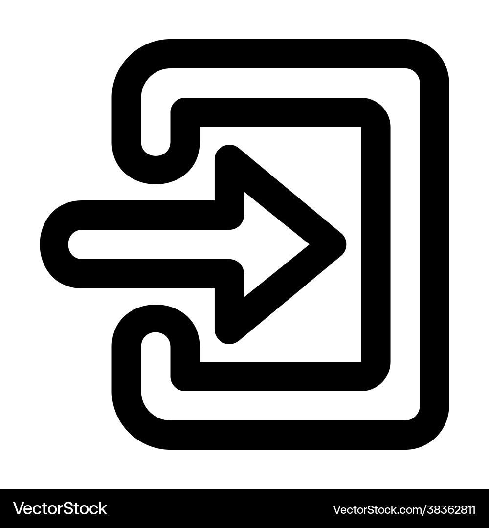 Log in icon line style for any projects Log in icon line style for any projects vector image