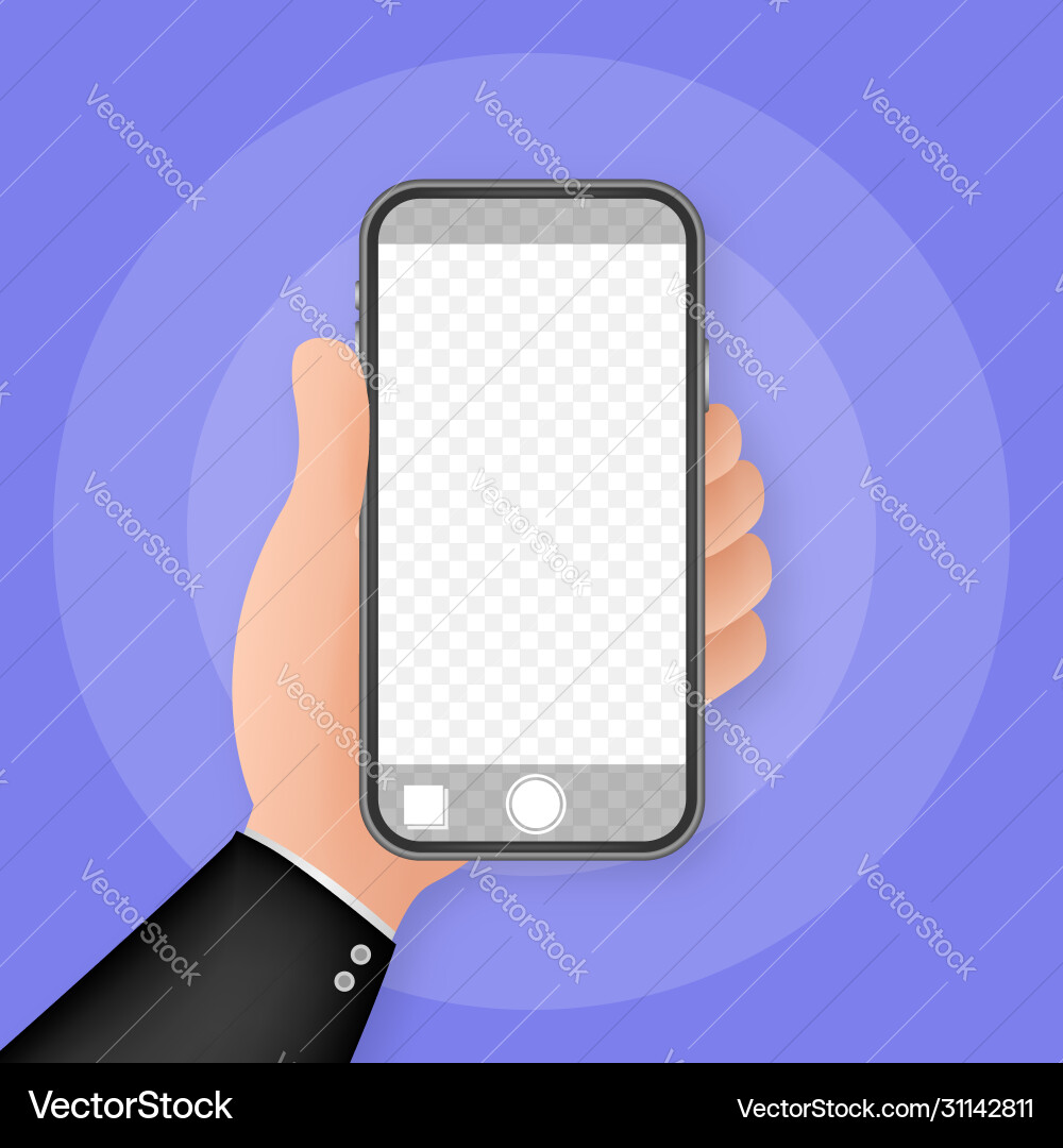 Monopod selfie stick with empty smartphone screen Monopod selfie stick with empty smartphone screen vector image