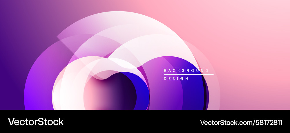 Overlapping Circles - Gradient Effect Vector Image