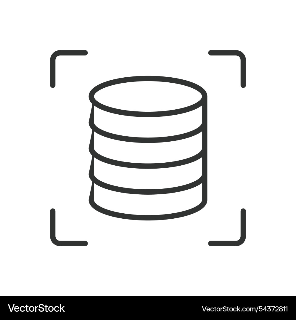 Server focus icon in line design Server focus icon in line design vector image