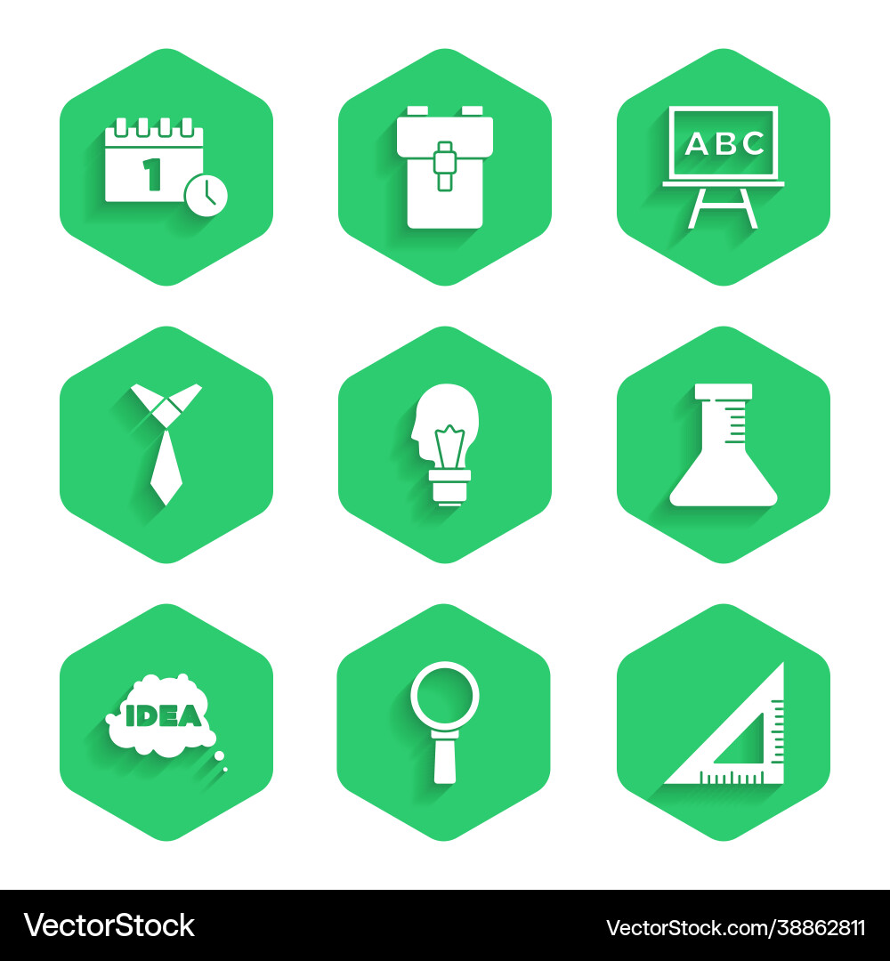 Set light bulb with concept idea magnifying Set light bulb with concept idea magnifying vector image