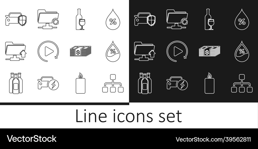 Set line hierarchy organogram chart wine bottle Set line hierarchy organogram chart wine bottle Vector Image