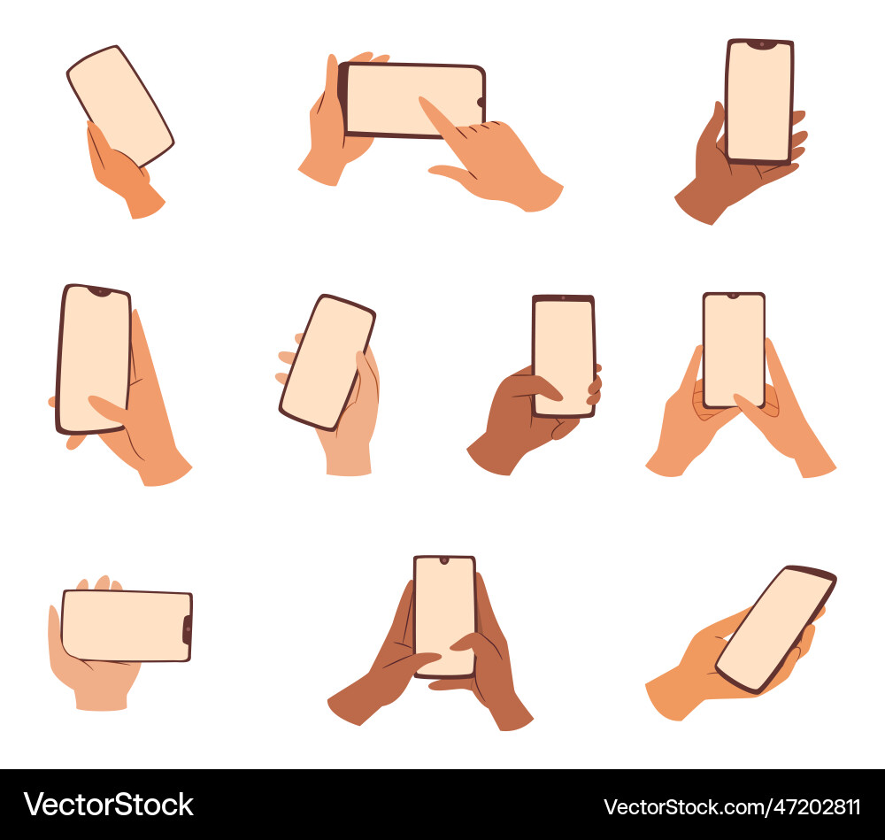 Smartphone in Hand - App Usage vector image