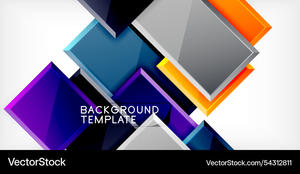 Square shape color abstract geometry Square shape color abstract geometry Vector Image