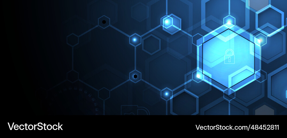 Technology banner design with hexagons abstract Technology banner design with hexagons abstract vector image
