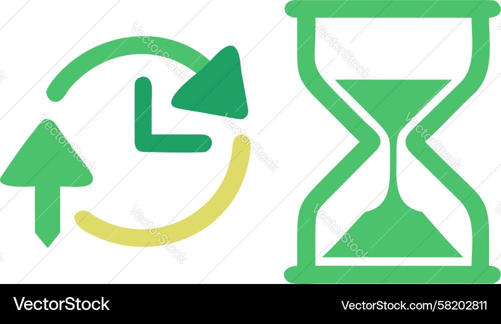 Time Refresh Icon - Cycle Vector Image